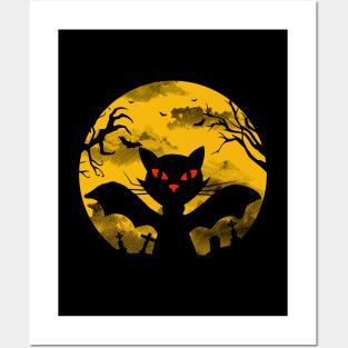 Halloween Cat Posters and Art